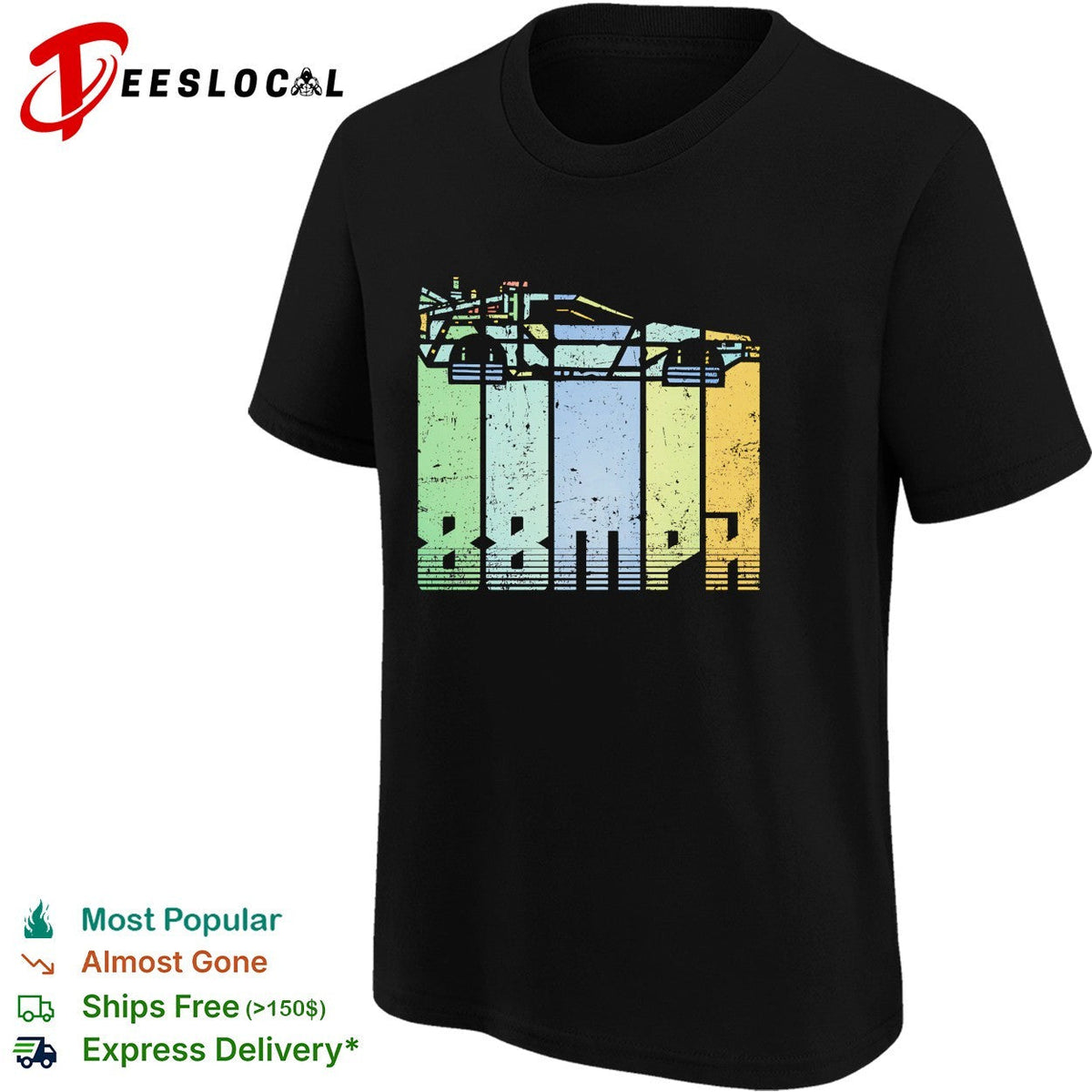 DeLorean from Back to the Future 88MPH vintage Time Machine shirt Unisex
