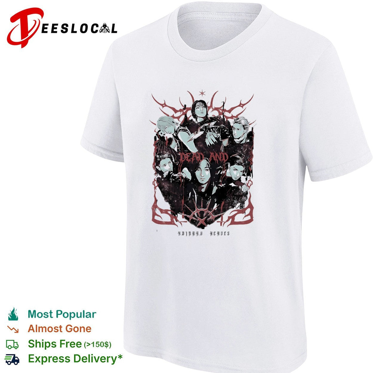 Dead and Ordinary Heroes Ateez Kpop Group Members Kpop Music shirt Unisex