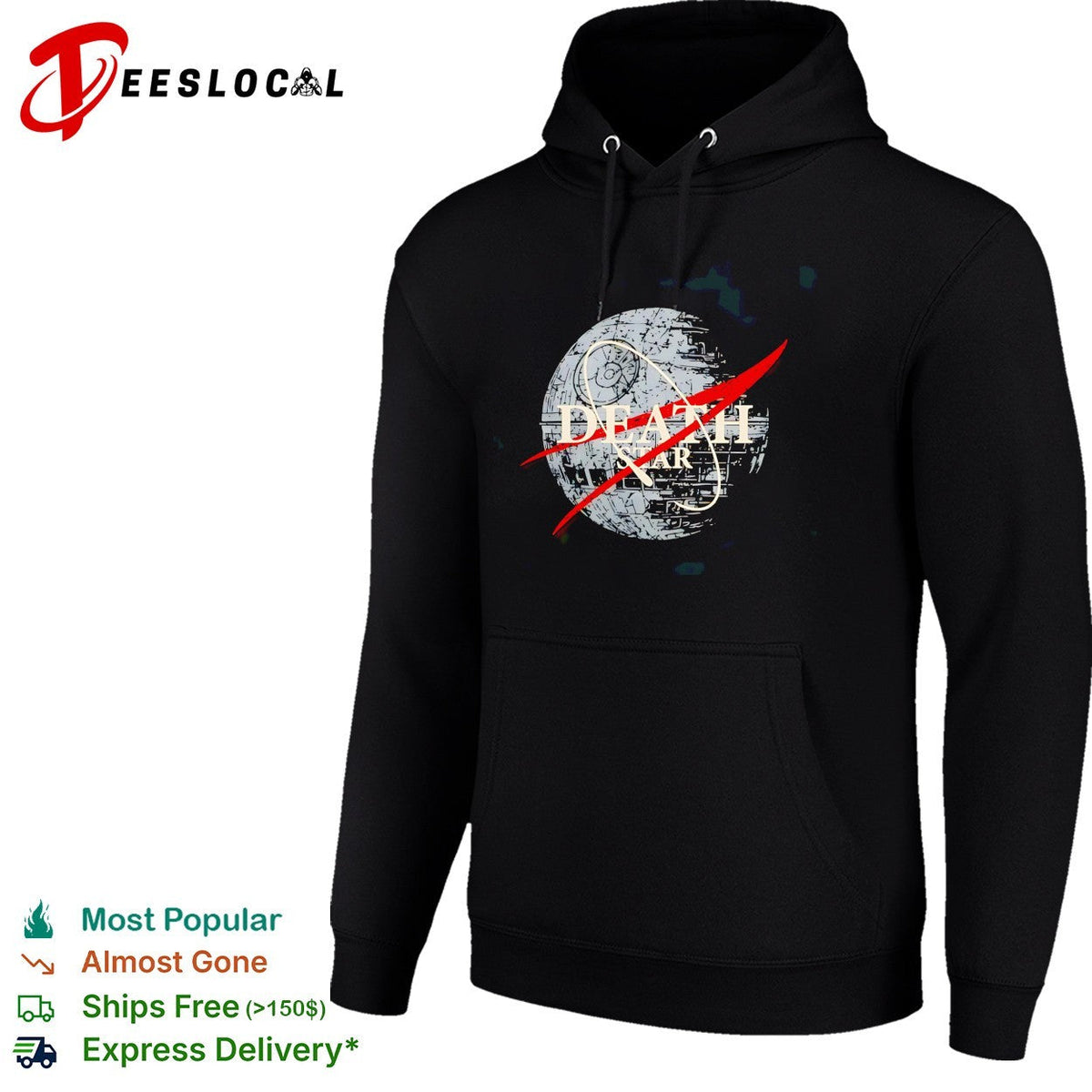 Death Star sci-fi NASA logo parody shirt Unisex