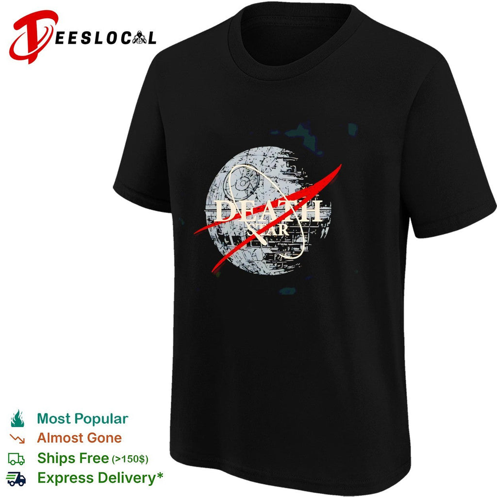 Death Star sci-fi NASA logo parody shirt Unisex