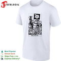 Death Tarot Card XIII Skeleton Riding Horse and Black Rose shirt Unisex