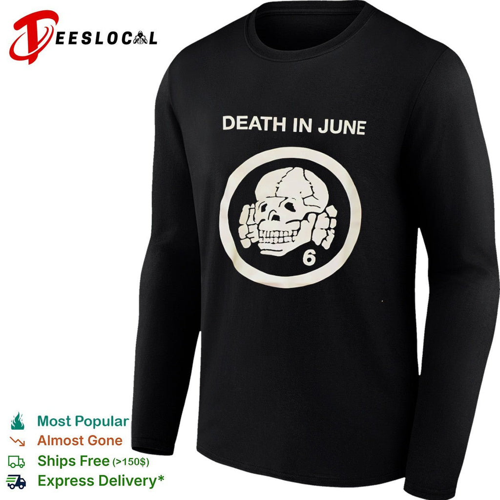 Death in June skull and crossbones logo with number 6 symbol shirt Unisex