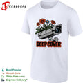 Deep cover security camera wrapped in orange and blue flowers funny graphic shirt Unisex