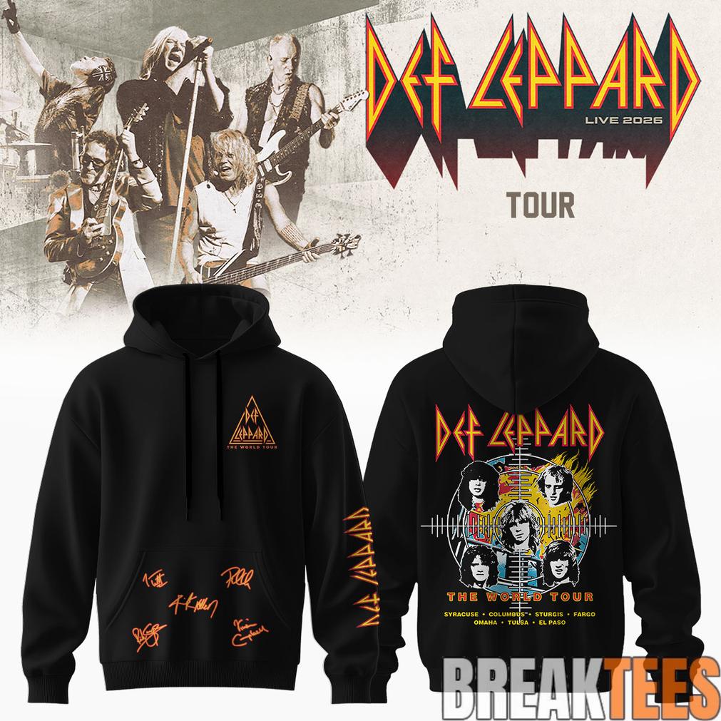 Def Leppard Live 2026 Limited Edition Signature Unisex