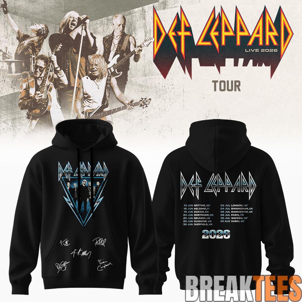 Def Leppard Live 2026 Limited Edition Signature Unisex