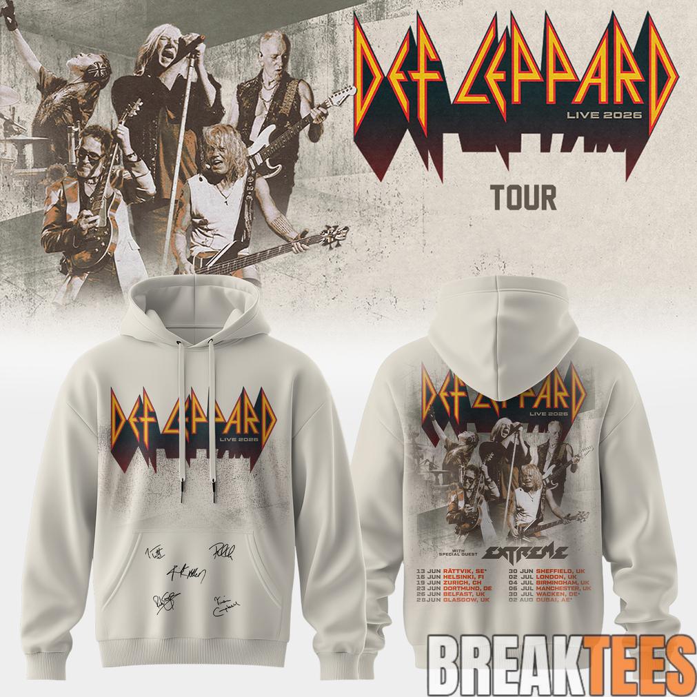 Def Leppard Live 2026 Limited Edition Signature Unisex