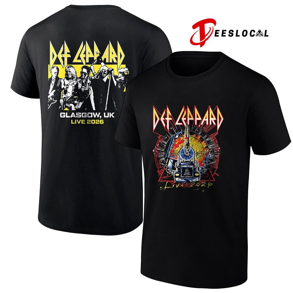Def Leppard tour UK and EU Glasgow UK event shirt Unisex