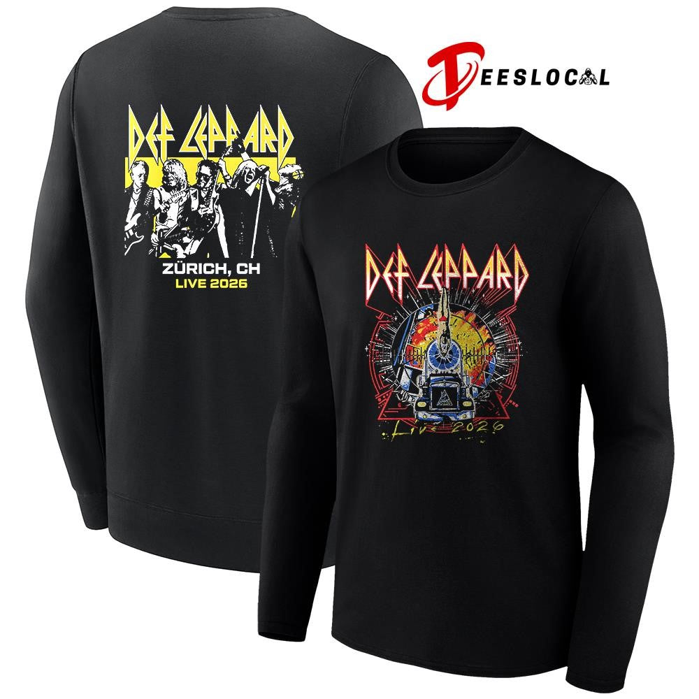 Def Leppard tour UK and EU Zurich Switzerland event shirt Unisex