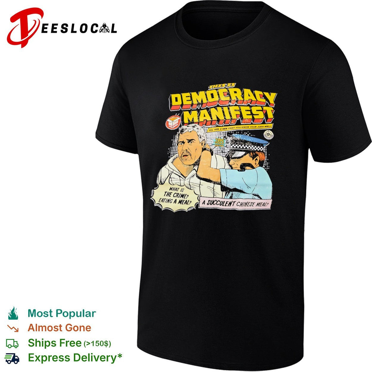 Democracy Manifest Jack Karlon Eating a Succulent Chinese shirt Unisex