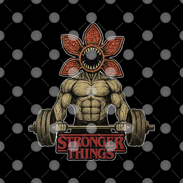 Demogorgon Weightlifting Stronger Things T Shirt Unisex