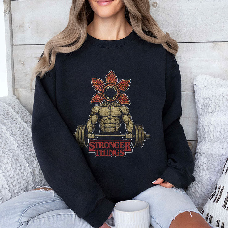 Demogorgon Weightlifting Stronger Things T Shirt Unisex