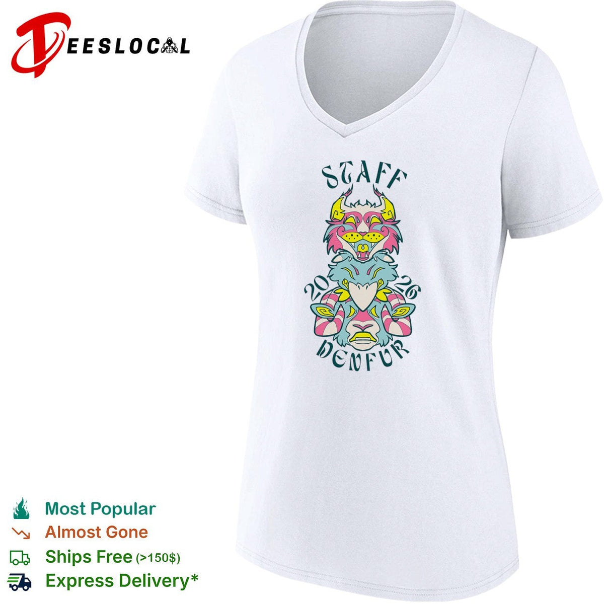 DenFur furry convention staff animal totem 2026 shirt Unisex