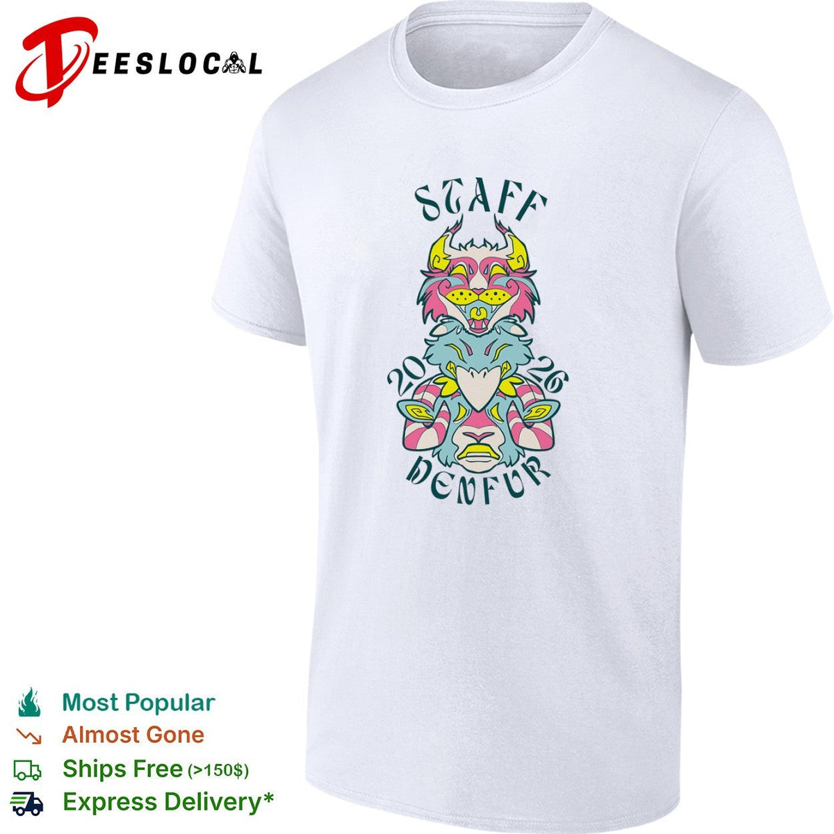 DenFur furry convention staff animal totem 2026 shirt Unisex
