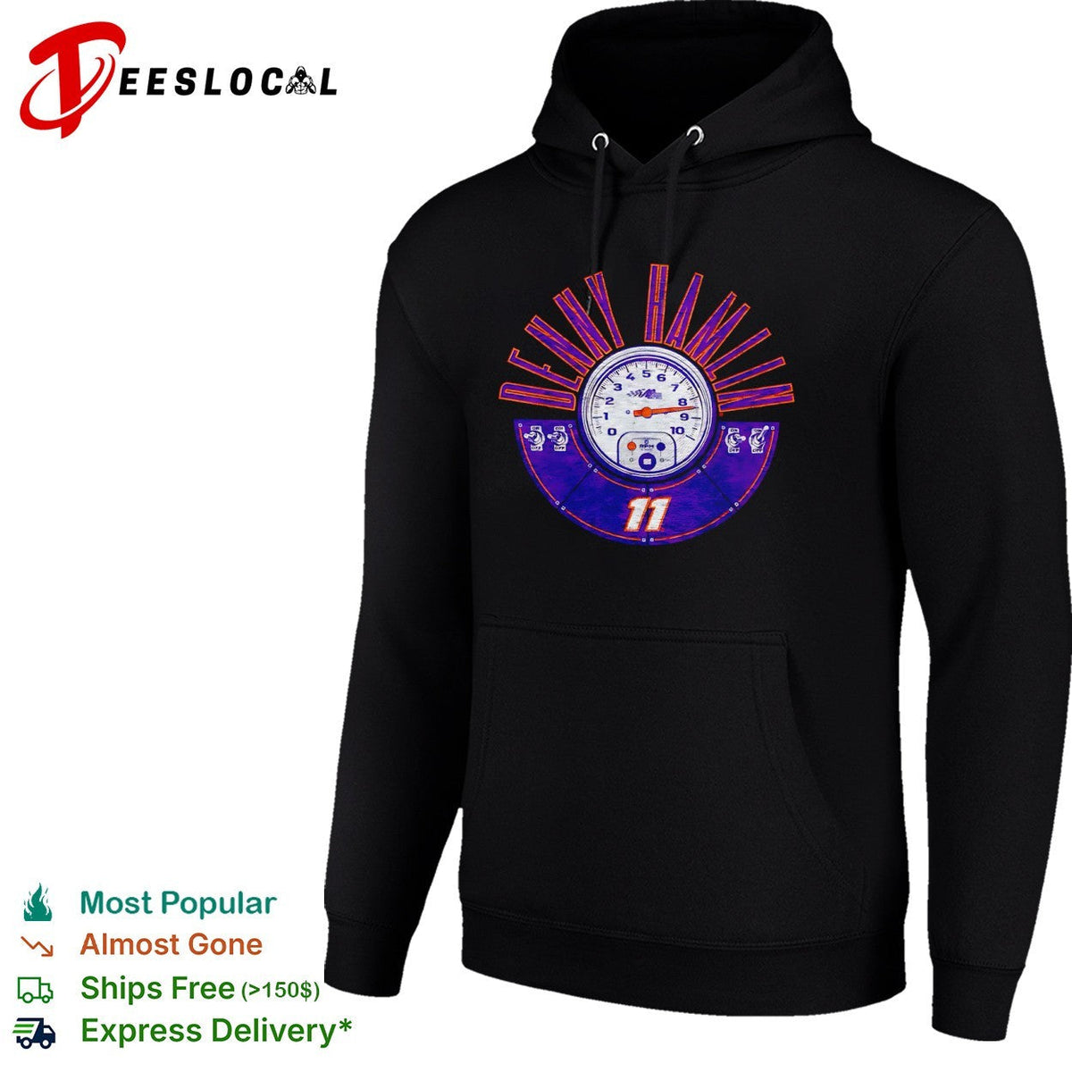 Denny Hamlin 11 Joe Gibbs Racing Nascar Cup Series Tachometer Racing Logo shirt Unisex