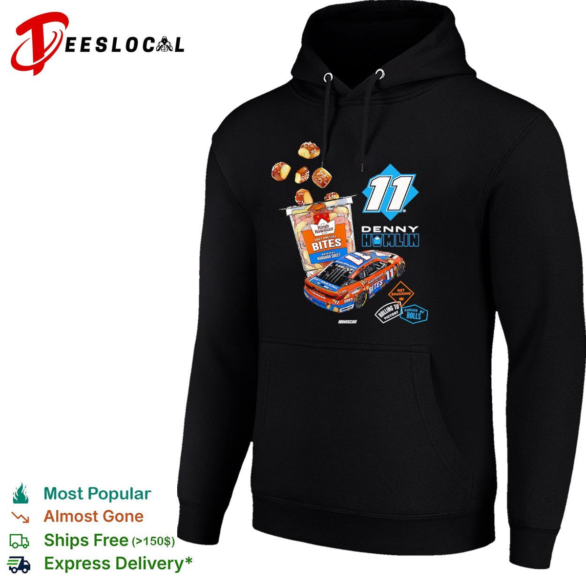 Denny Hamlin 11 Joe Gibbs Racing Nascar Kings Hawaiian Soft Pretzel Bites shirt Unisex