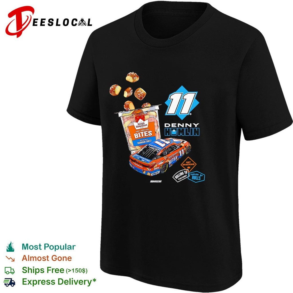 Denny Hamlin 11 Joe Gibbs Racing Nascar Kings Hawaiian Soft Pretzel Bites shirt Unisex