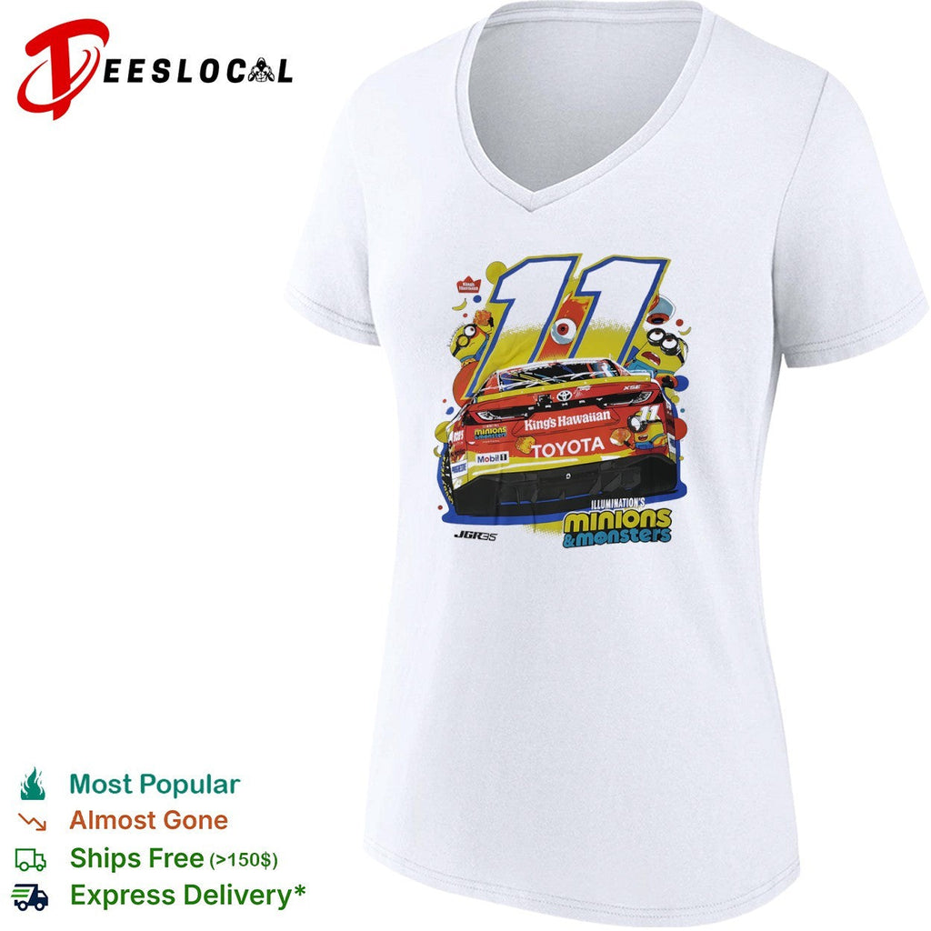 Denny Hamlin Joe Gibbs Racing 11 King Hawaiian Minions and Monsters NASCAR shirt Unisex