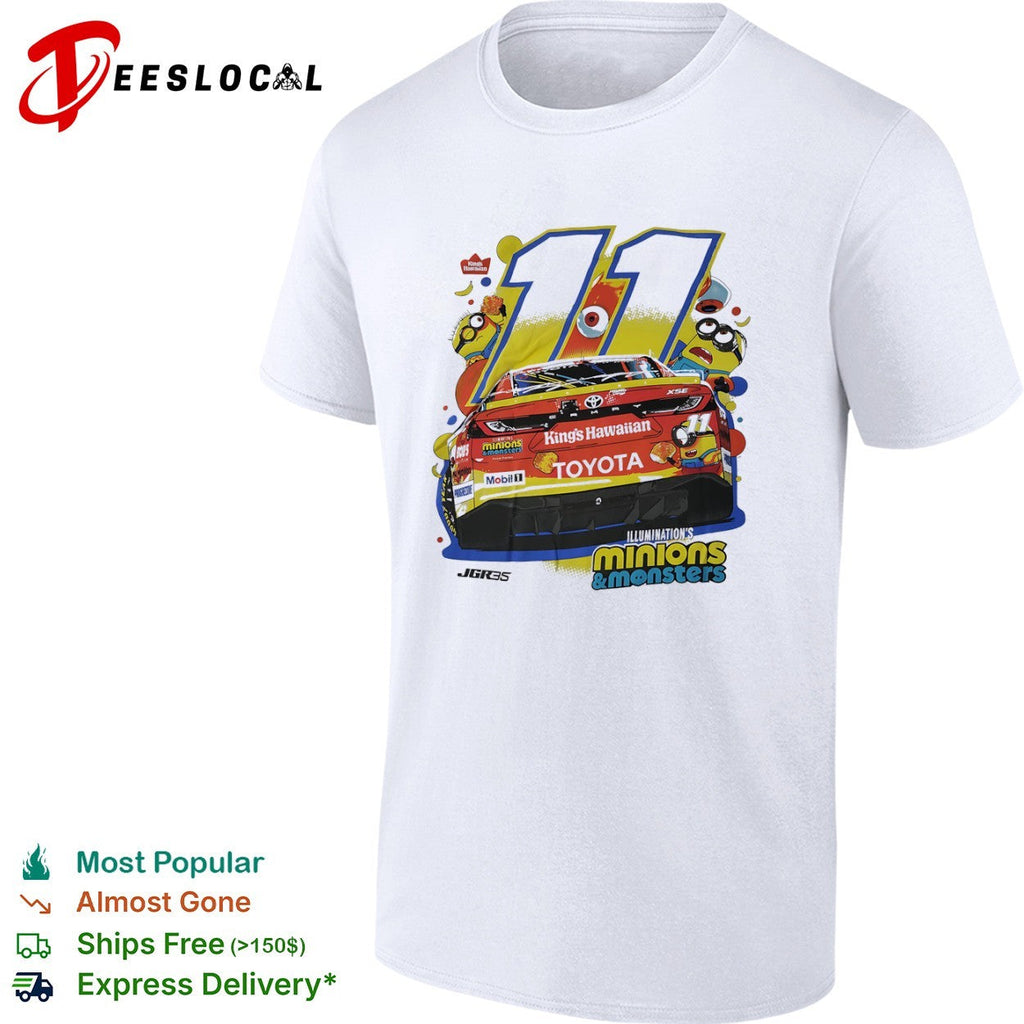 Denny Hamlin Joe Gibbs Racing 11 King Hawaiian Minions and Monsters NASCAR shirt Unisex