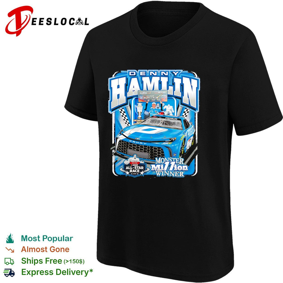 Denny Hamlin Joe Gibbs Racing NASCAR Dover All Star Race 2026 Monster Million shirt Unisex