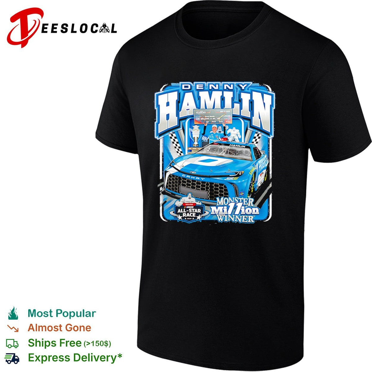 Denny Hamlin Joe Gibbs Racing NASCAR Dover All Star Race 2026 Monster Million shirt Unisex