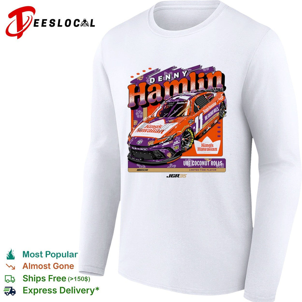 Denny Hamlin Joe Gibbs Racing NASCAR Kings Hawaiian Ube Coconut Rolls shirt Unisex