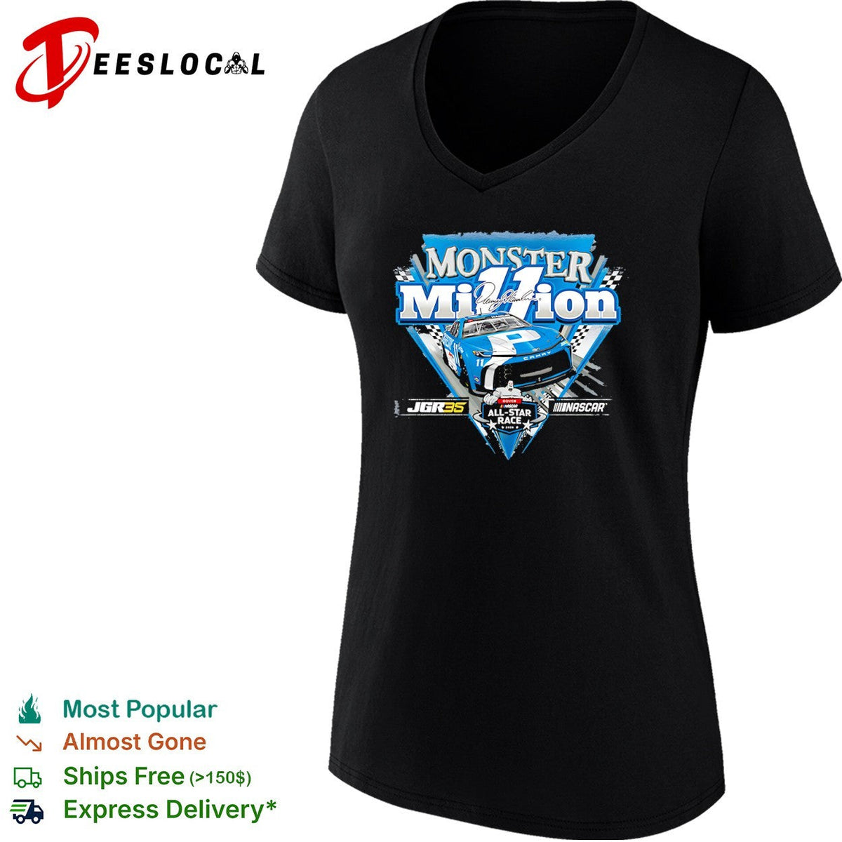 Denny Hamlin Monster Million NASCAR Dover All Star Race 2024 JGR35 Toyota Camry shirt Unisex