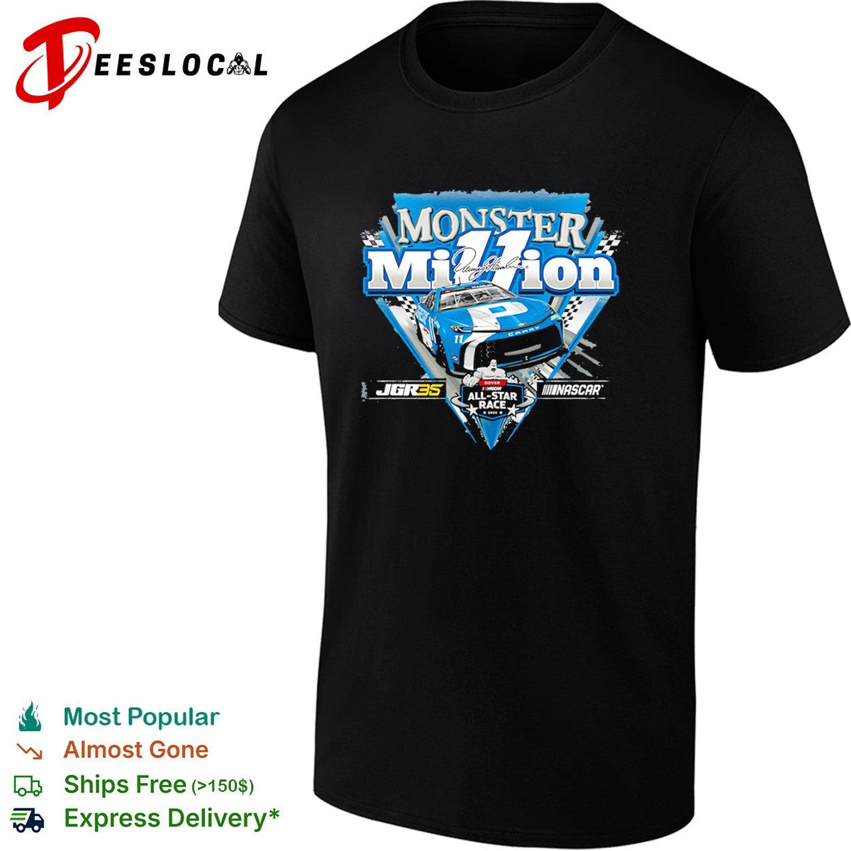 Denny Hamlin Monster Million NASCAR Dover All Star Race 2024 JGR35 Toyota Camry shirt Unisex