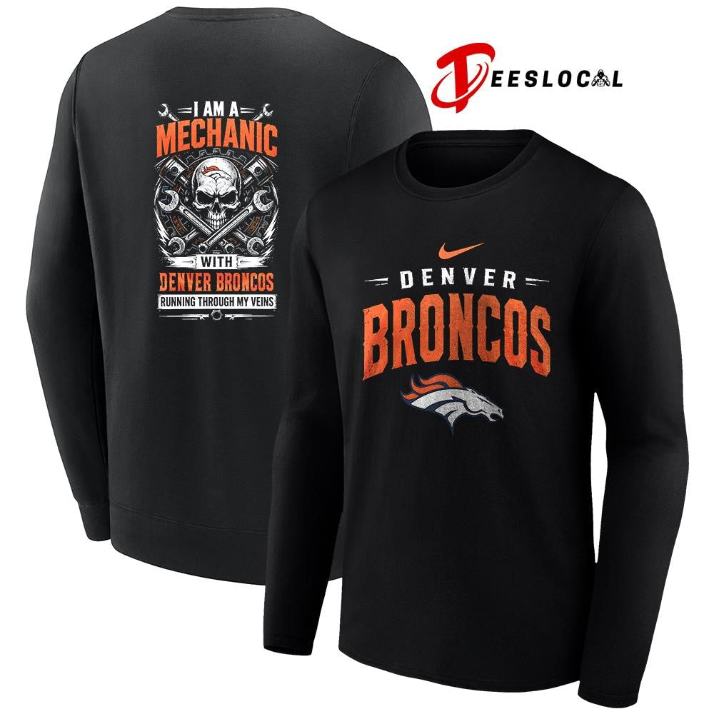 DenverBroncosIamamechanicrunningthroughmyveinsskeletonshirt Unisex