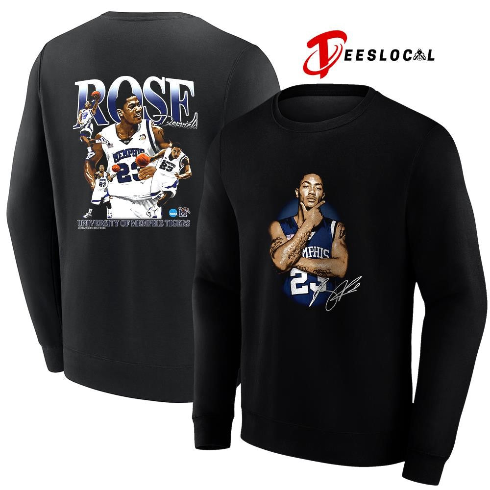Derrick Rose x University of Memphis Tigers graphic signature shirt Unisex