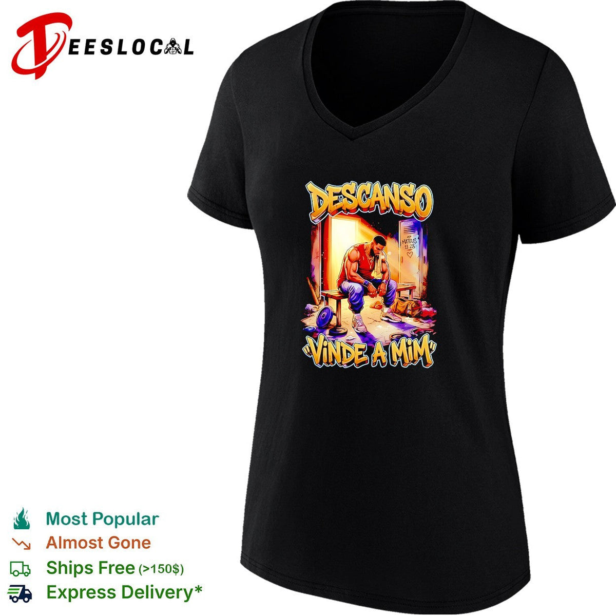 Descanso Vinde a Mim Mateus 11 28 Christian gym motivation shirt Unisex