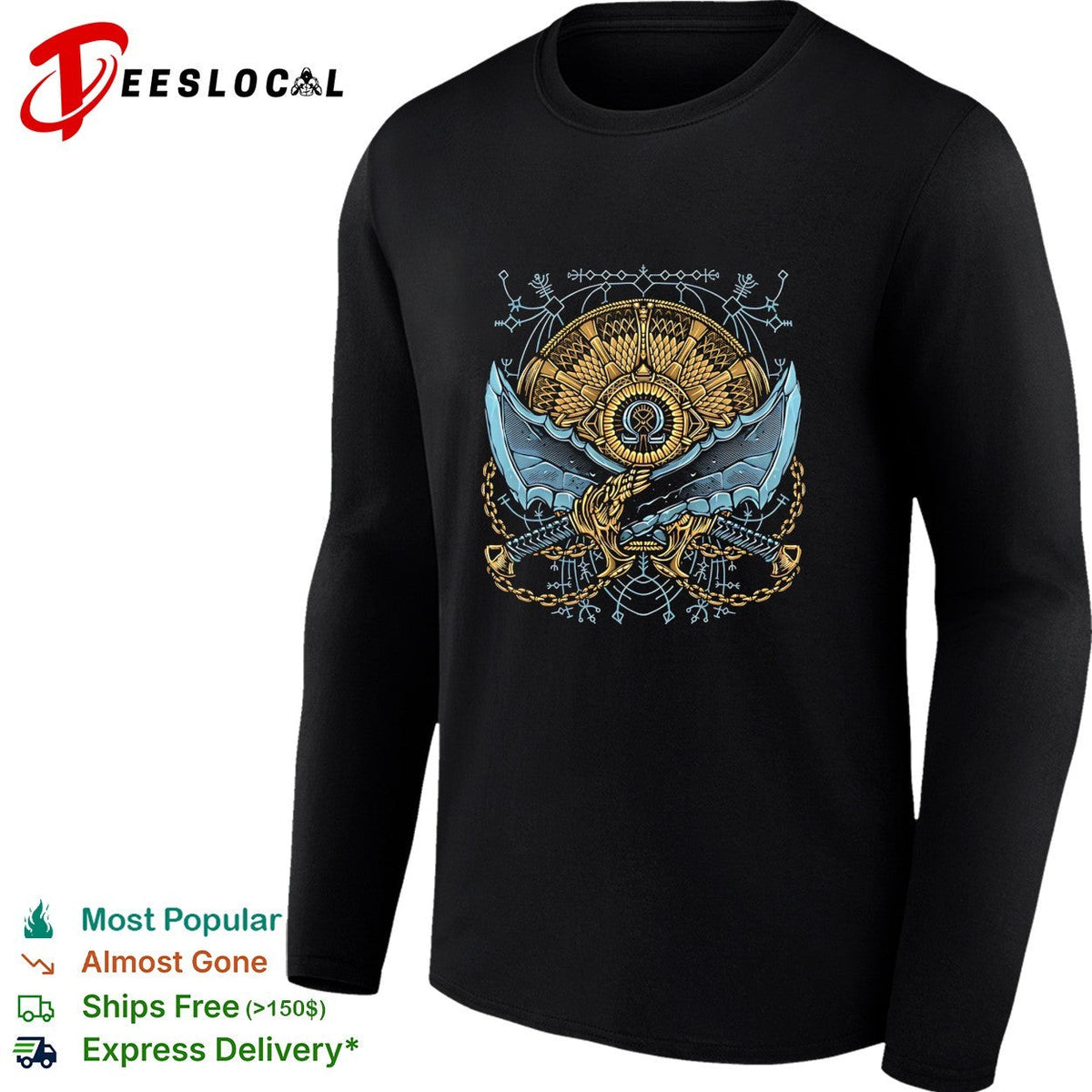 Destiny of the God God of War featuring the Blades of Chaos shirt Unisex