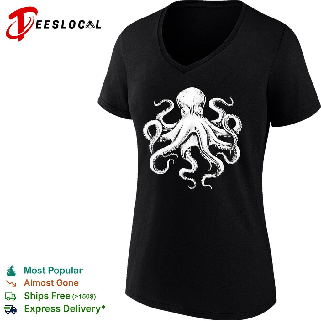 Detailed Kraken Tentacle Marine Life Animal shirt Unisex