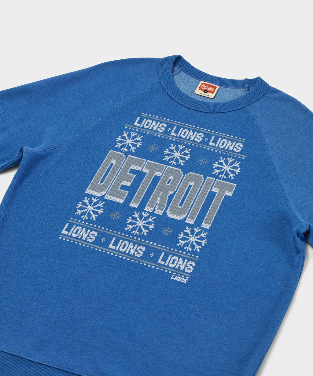 Detroit Lions Holiday Crewneck Unisex