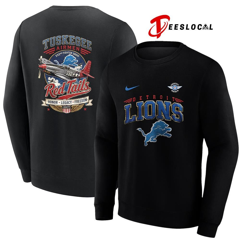 Detroit Lions Tuskegee Airmen Red Tails honor legacy freedom shirt Unisex