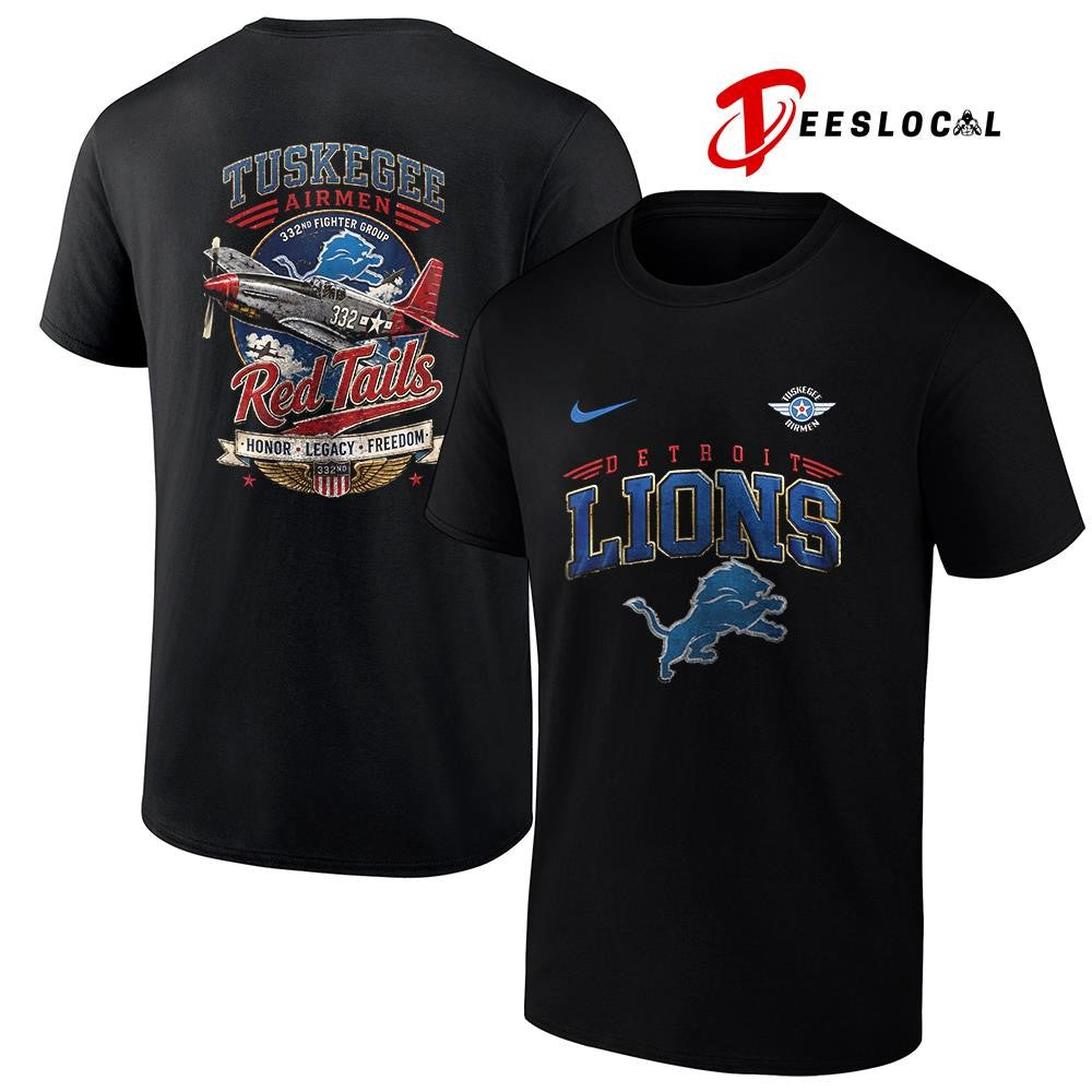 Detroit Lions Tuskegee Airmen Red Tails honor legacy freedom shirt Unisex