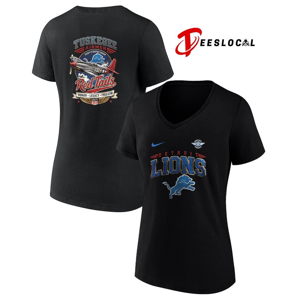 Detroit Lions Tuskegee Airmen Red Tails honor legacy freedom shirt Unisex