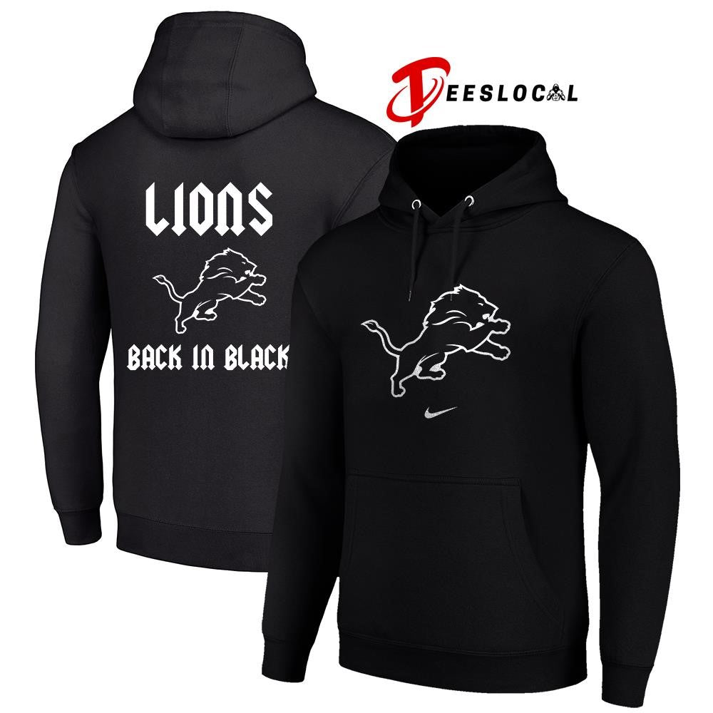 Detroit Lions back in black logo shirt Unisex