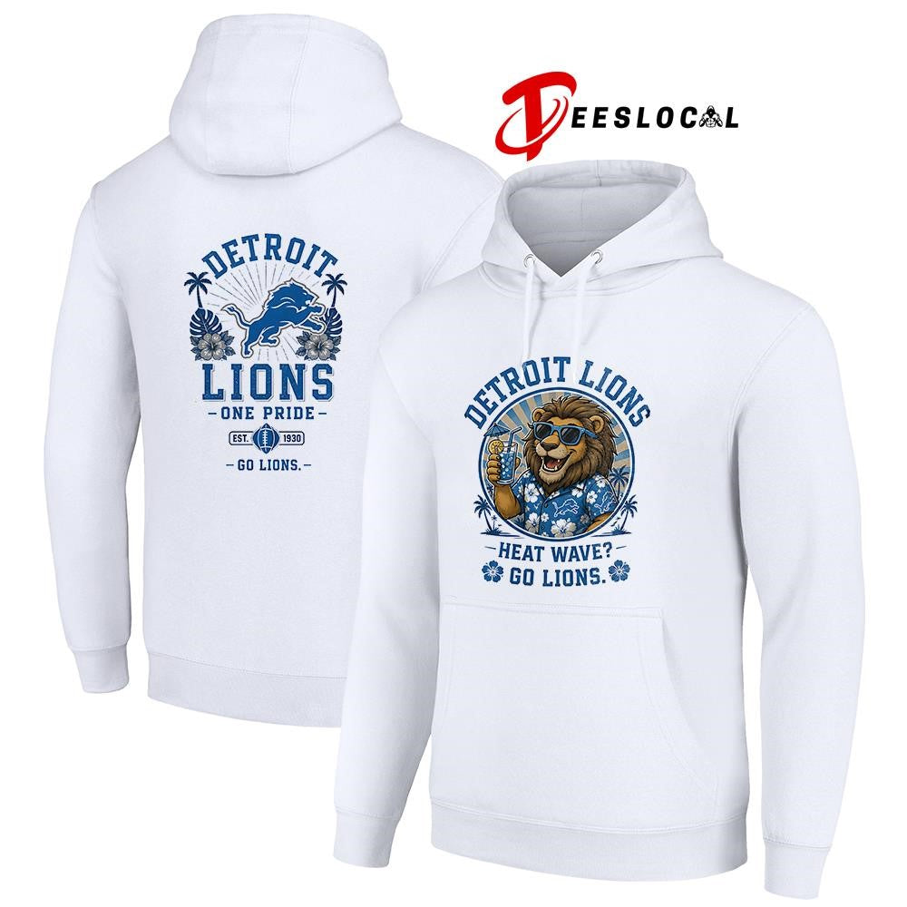 Detroit Lions heat wave beach vibes mascot shirt Unisex