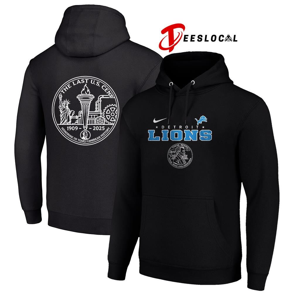 Detroit Lions the last US cent honoring 116 years of America history shirt Unisex