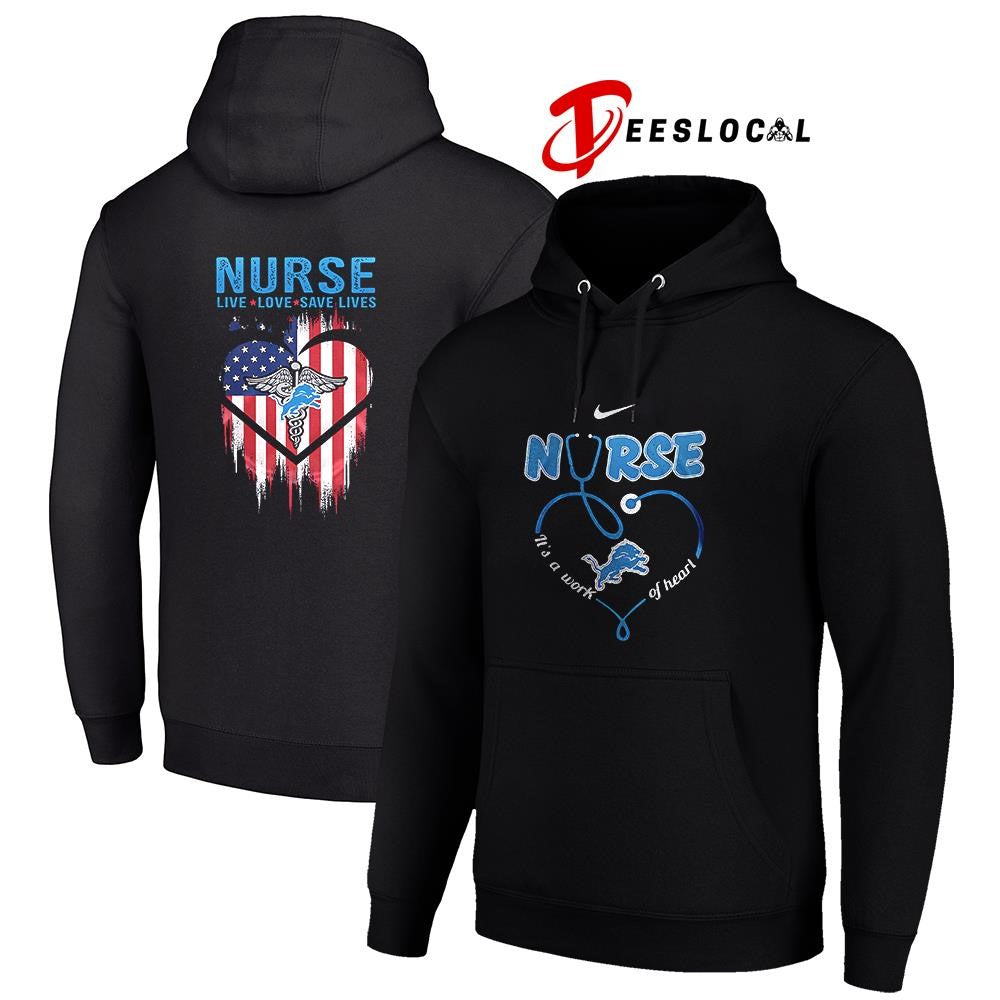 Detroit Lions x Army nurse it’s a work of heart shirt Unisex