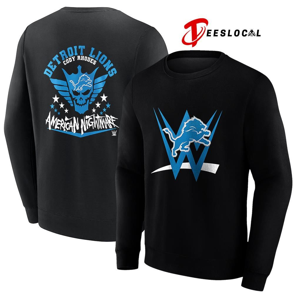 Detroit Lions x Cody Rhones American nightmare logo shirt Unisex