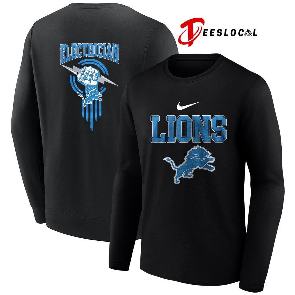 Detroit Lions x Electrician logo shirt Unisex