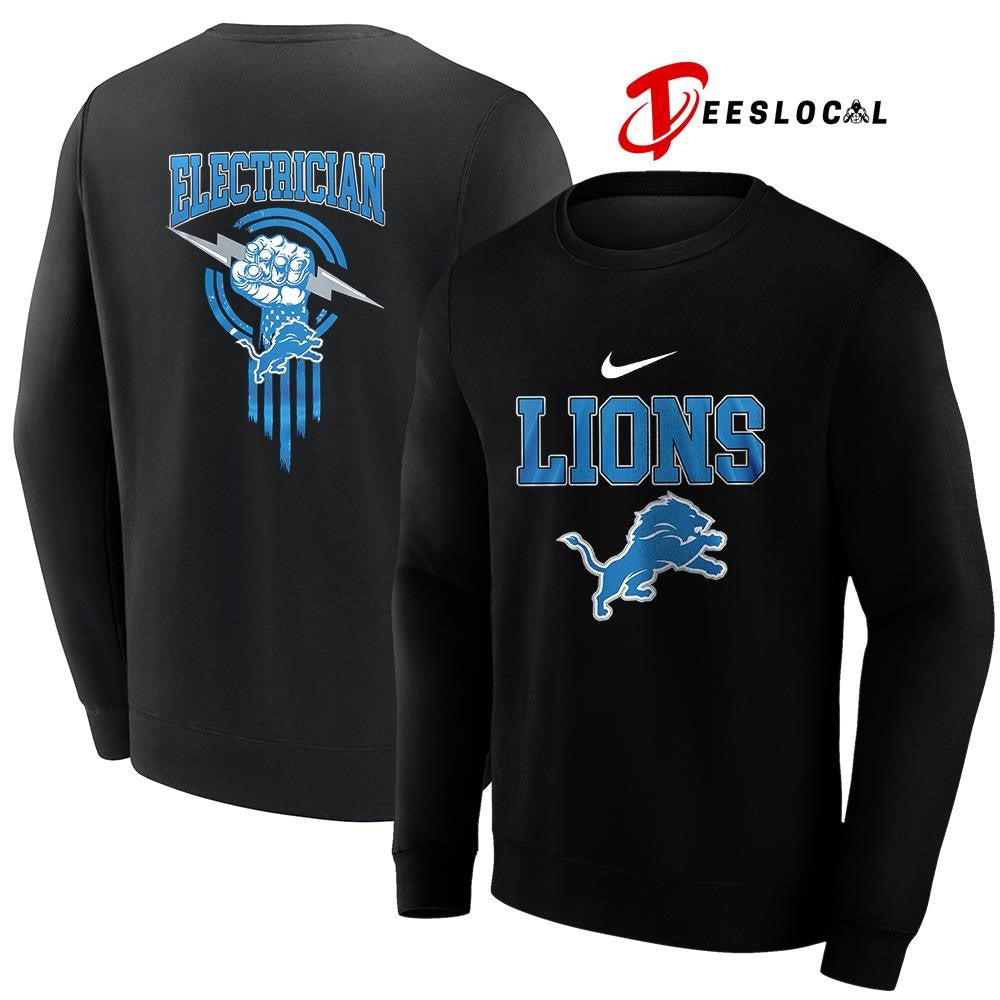 Detroit Lions x Electrician logo shirt Unisex
