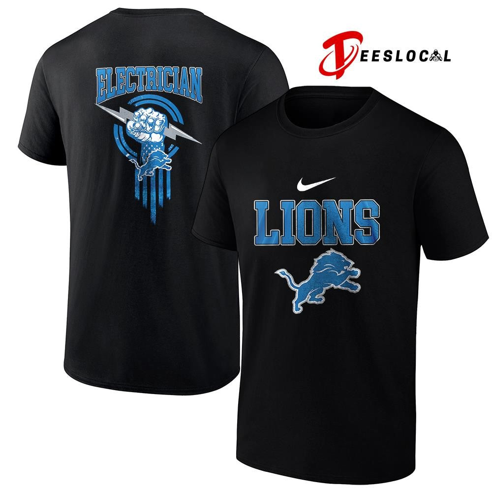 Detroit Lions x Electrician logo shirt Unisex