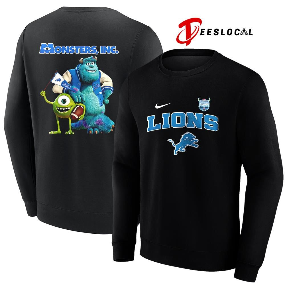 Detroit Lions x Monster Inc Funday cartoon shirt Unisex