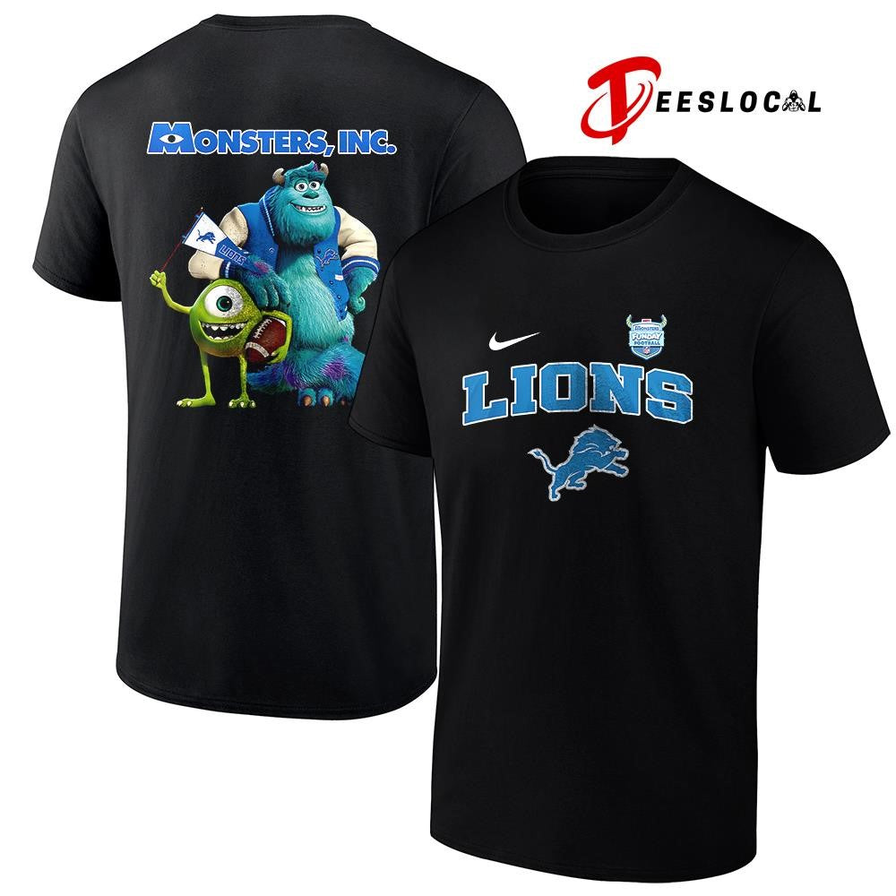 Detroit Lions x Monster Inc Funday cartoon shirt Unisex