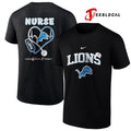 Detroit Lions x Nurse care love inspire logo shirt Unisex
