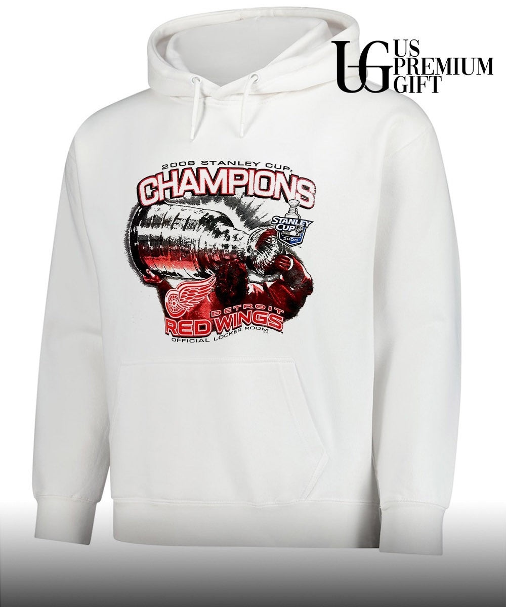 Detroit Red Wings 2008 Stanley Cup Champions NHL Official Locker Room shirt Unisex