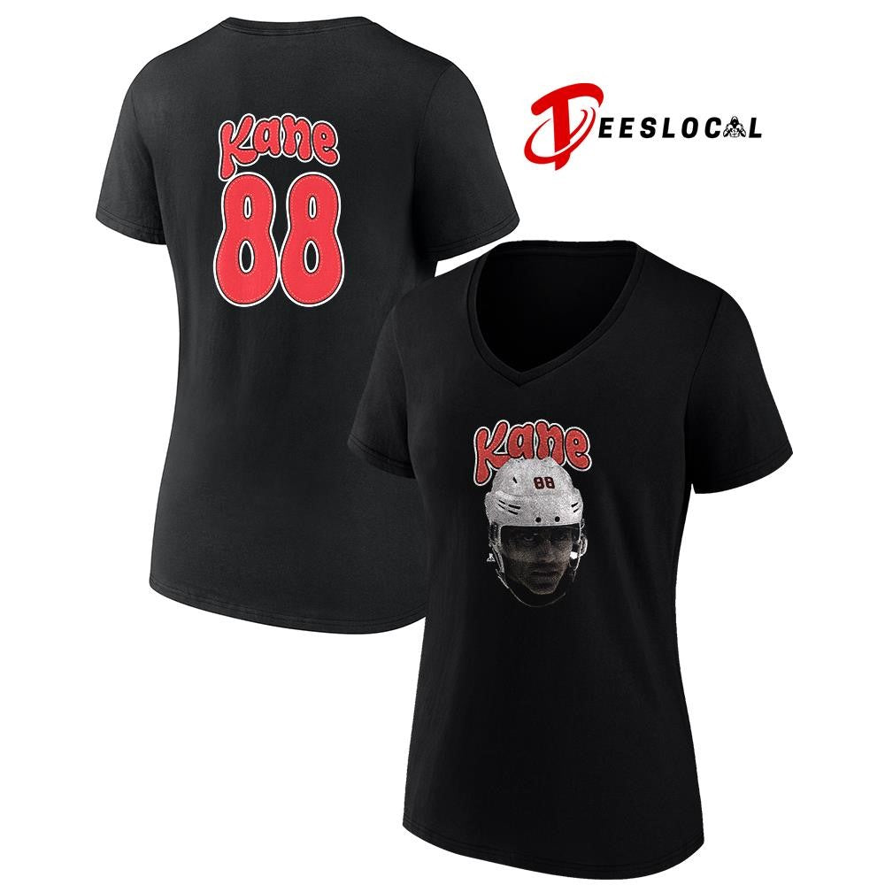 Detroit Red Wings Patrick Kane portrait name and number shirt Unisex