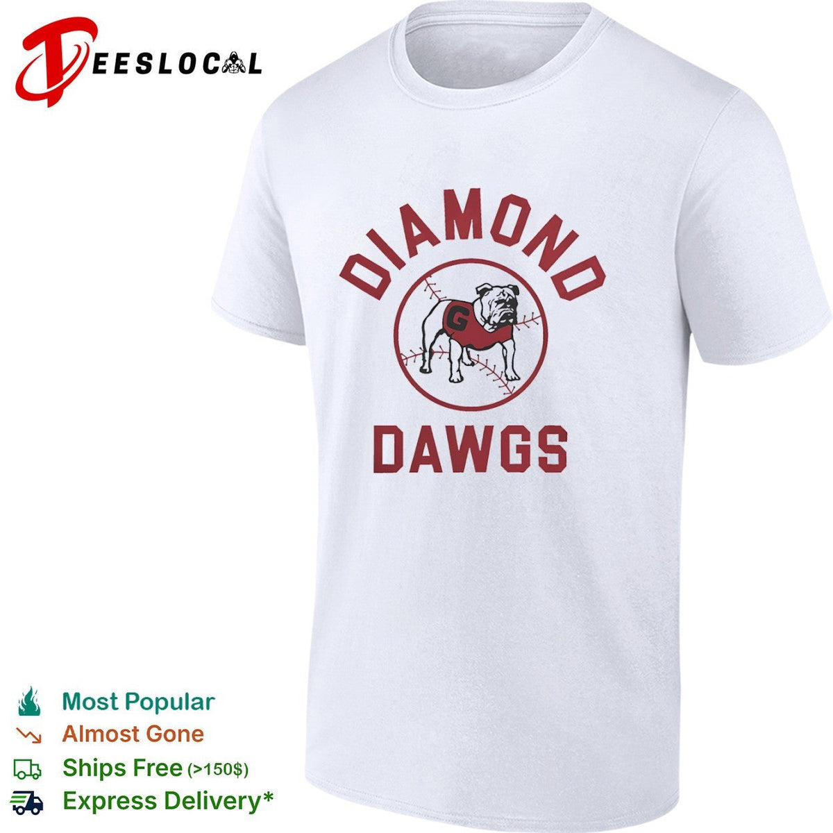 Diamond Dawgs Georgia Bulldogs Baseball University of Georgia shirt Unisex